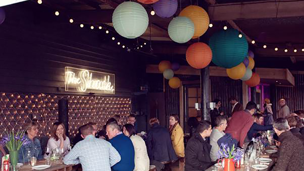 Colourful Hanging Lanterns at The Shack