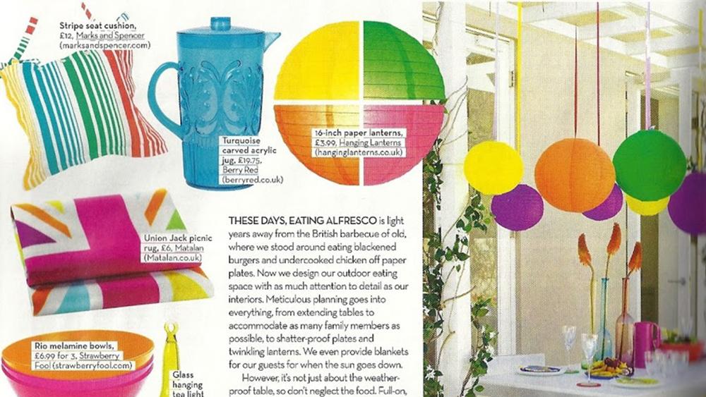 Our lanterns in SHE magazine - June Issue | Hanging Lantern Company