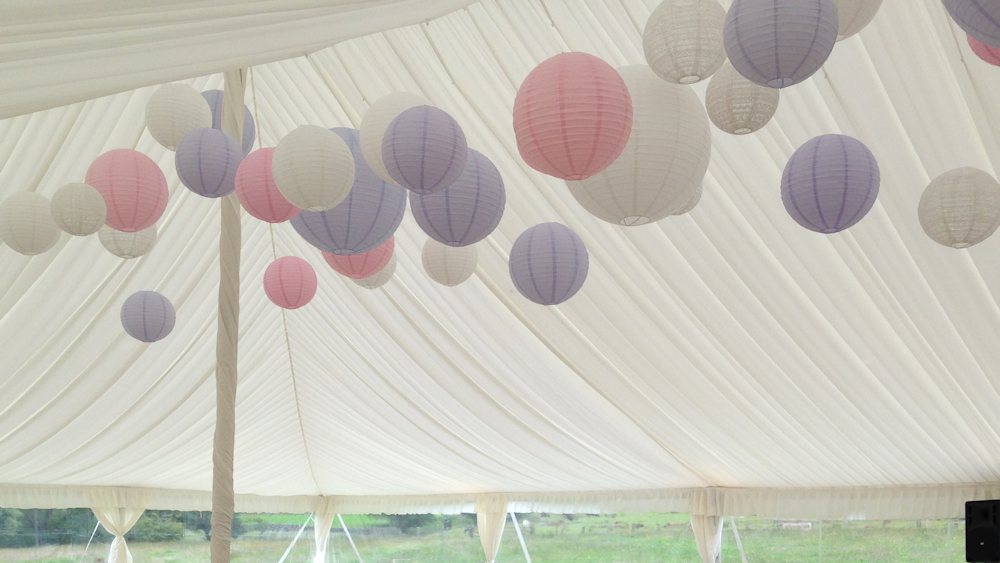 Pink and Lavender Hanging Lanterns Perfect a Traditional Tent