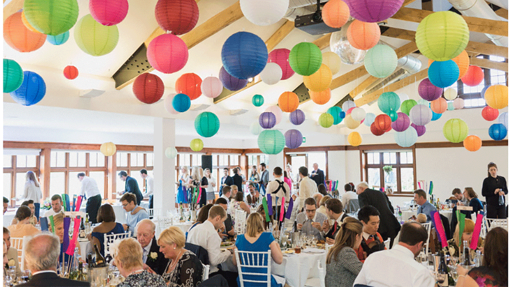 coloured paper lanterns