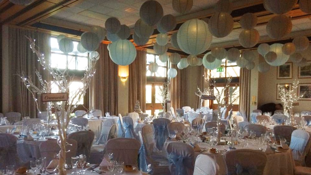 Hanging Lanterns transform Barnham Broom Hotel