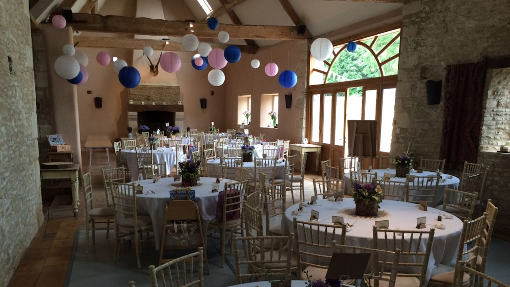 Pantone Inspired Coloured Lanterns at Oxleaze Barn