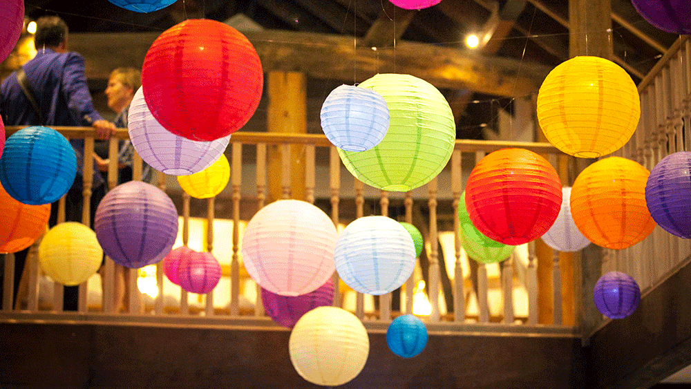 Paper Lanterns for a Party Atmosphere