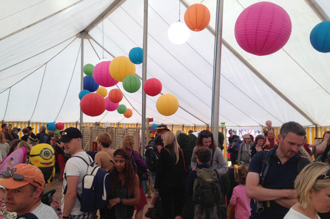 paper lanterns at CarFest 2015