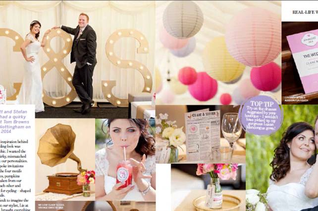 Coloured Paper Lanterns in Perfect Wedding Magazine