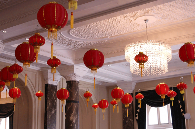 Traditional Chinese Lanterns at The Grosvenor Hotel, London