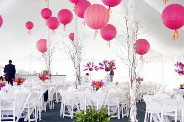 Pink Round Lanterns