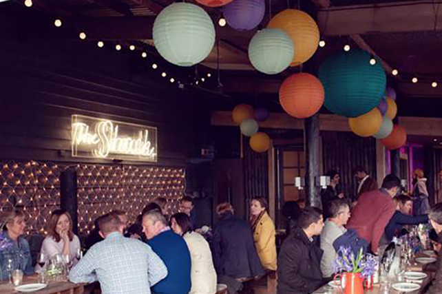 Colourful Hanging Lanterns at The Shack