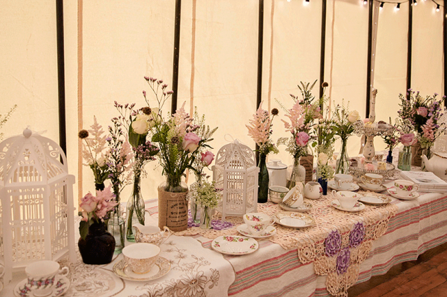 Vintage Birdcage lanterns in ivory cream