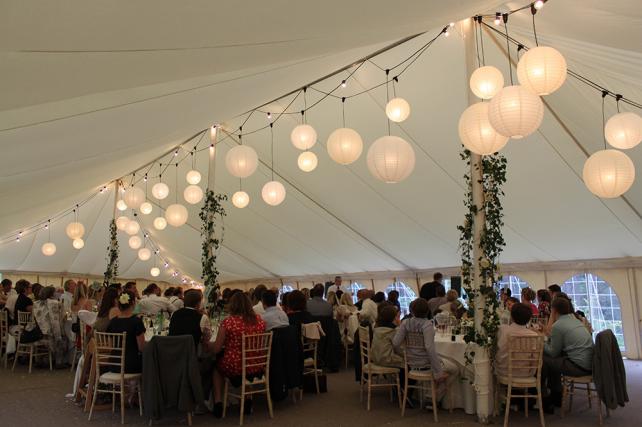 Illuminated White Lanterns