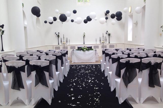 Sophisticated Black and White Chinese Lanterns