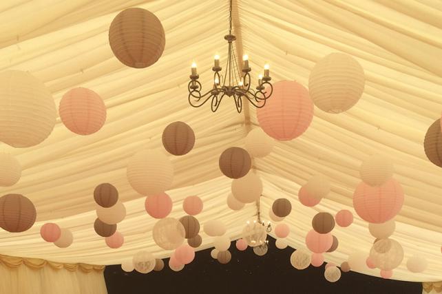 Latte and Lace Lanterns adorn Scottish marquee