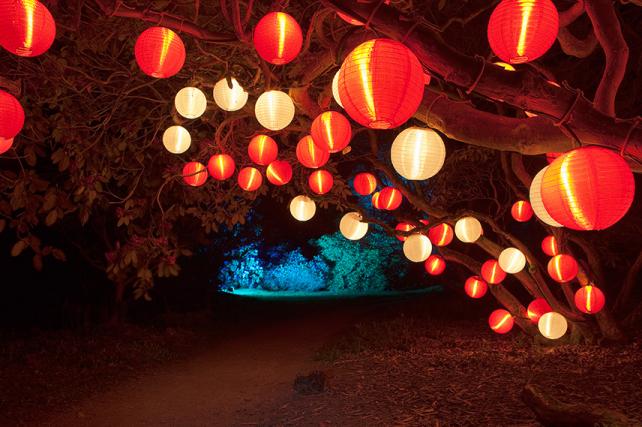 National Trust Red Lanterns illuminated